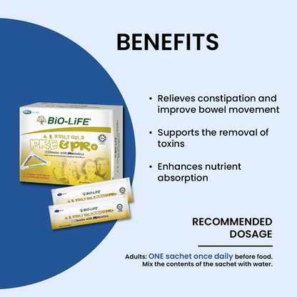 BiO-LiFE A.B. Adult Gold Pre & Pro [ 2 x 30 sachets ]
