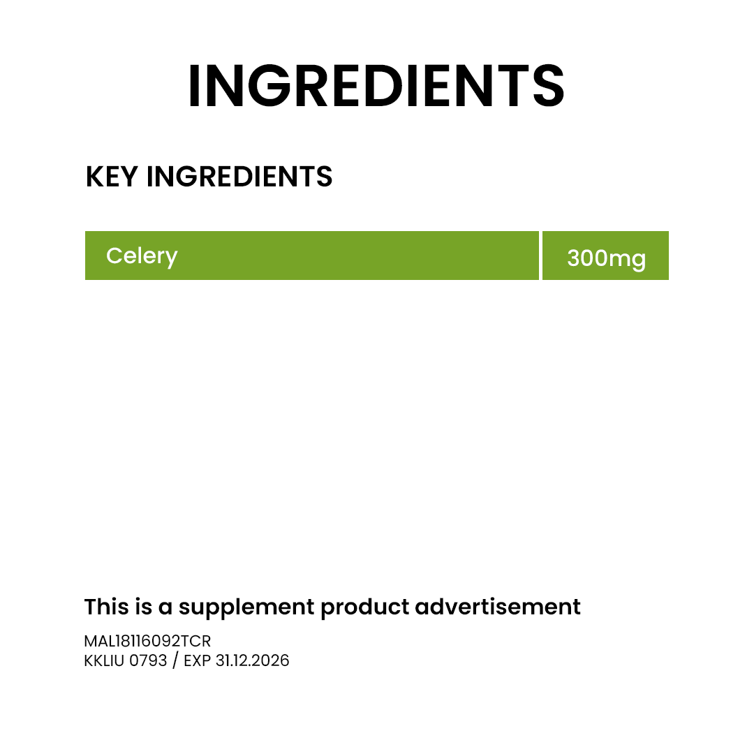 BiO-LiFE Celery Extract 300mg [ 2 x 30 tablets ]