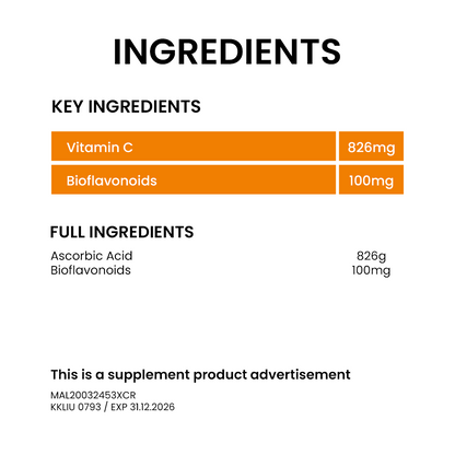BiO-LiFE Non-Acidic Vitamin C & Bioflavonoids [ 30 tablets ]