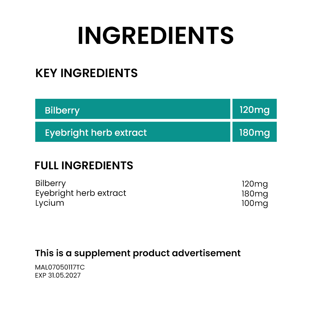 BiO-LiFE Bilberry & Eyebright Complex [ 2 x 30 capsules ]