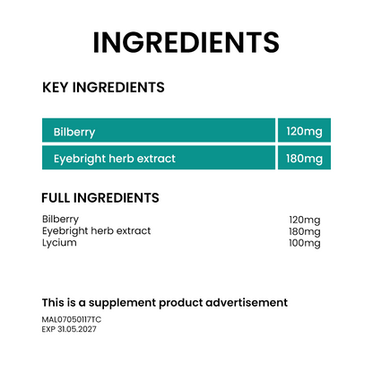 BiO-LiFE Bilberry & Eyebright Complex [ 2 x 30 capsules ]