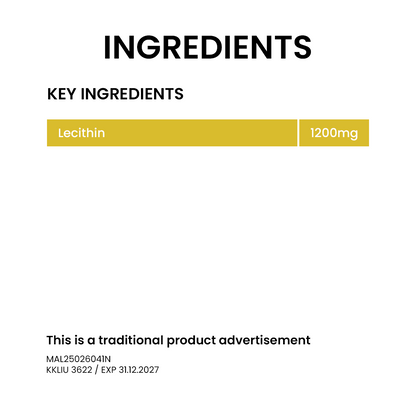 BiO-LiFE Lecithin 1200mg [ 100 capsules ]