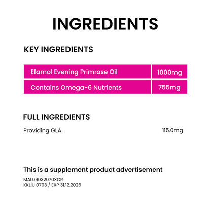 BiO-LiFE Efamol Evening Primrose Oil 1000mg [ 100 capsules ]