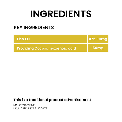 BiO-LiFE KIDDZ™  DHA 50mg Chewz [ 50 gummies ]