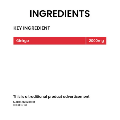 BiO-LiFE Ginkgo 2000 3 x 100 tablets (EXPIRY DATE OCT 2026)