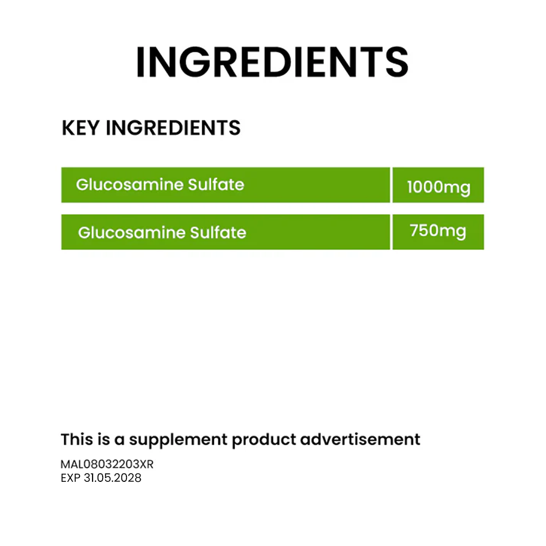 BiO-LiFE Glucosamine 750mg [ 3 x 30 tablets ]