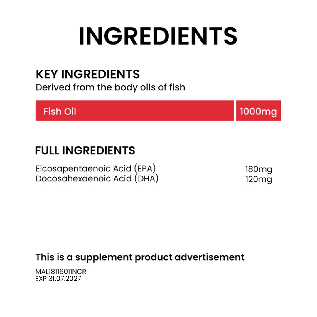 BiO-LiFE Omega-3 Fish Oil 1000mg [ 30 capsules ]
