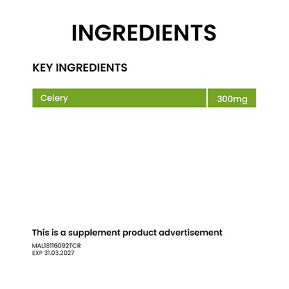 BiO-LiFE Celery Extract 300mg [ 2 x 30 tablets ]
