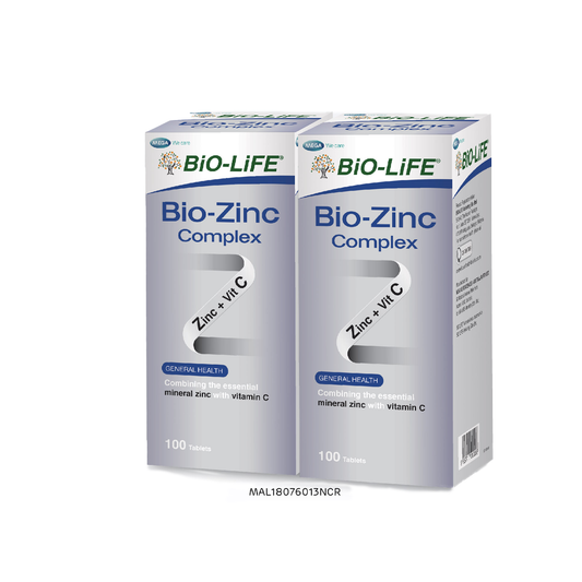 BiO-LiFE Bio-Zinc Complex [ 2 x 100 tablets ]