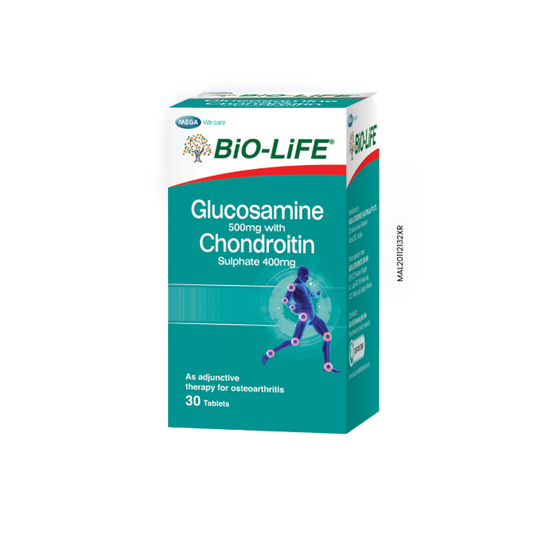 BiO-LiFE Glucosamine 500mg With Chondroitin Sulphate 400mg [ 30 tablets ]
