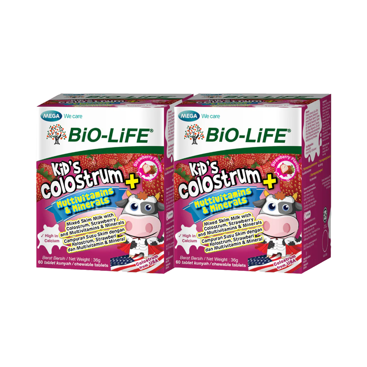 BiO-LiFE Kid’s Colostrum + Multivitamins & Minerals 2 x 60 chewable tablets (EXPIRY DATE MAY 2026)
