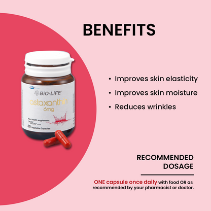 BiO-LiFE Astaxanthin 6mg [ 30 capsules ]