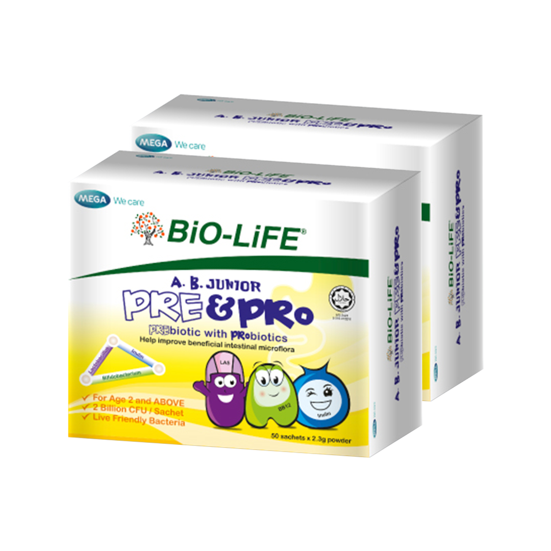BiO-LiFE A.B. Junior Pre & Pro  2 x 50 sachets (EXPIRY DATE AUG 2027)