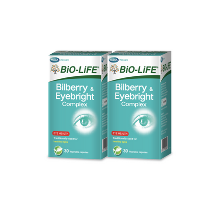 BiO-LiFE Bilberry & Eyebright Complex 2 x 30 capsules (EXPIRY DATE MAY 2027)