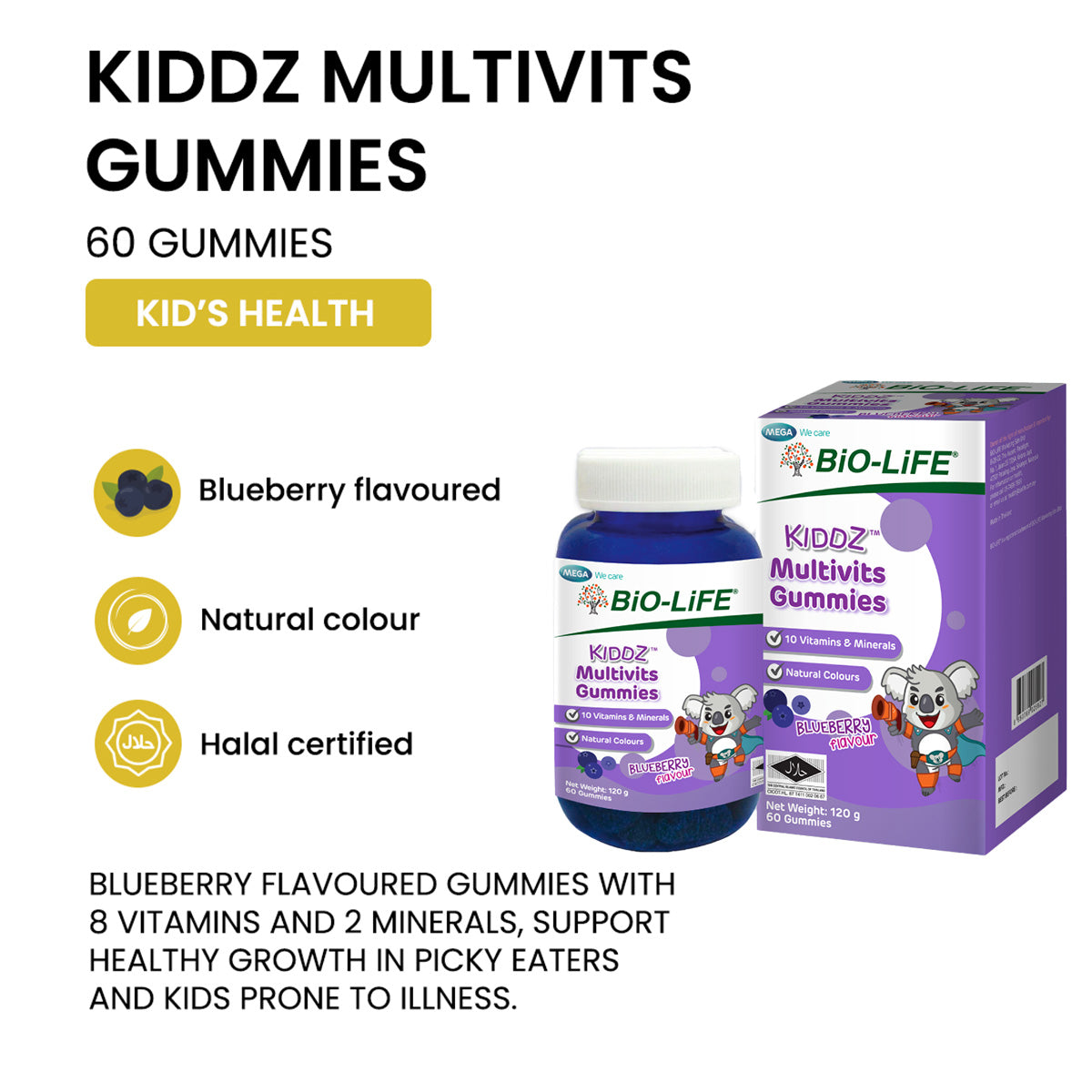 BiO-LiFE Kiddz Multivits Gummies [ 60 gummies ]