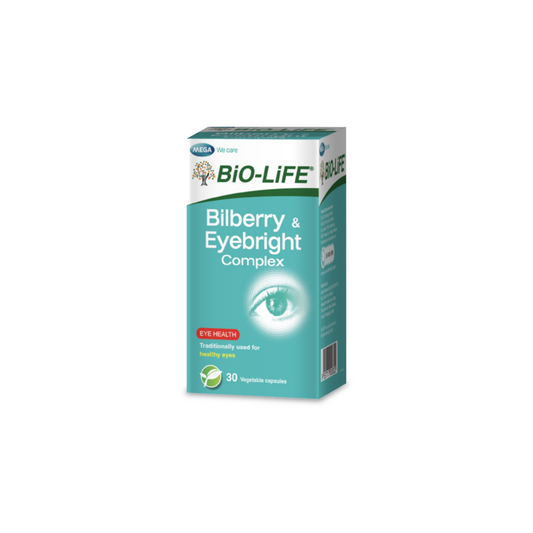 BiO-LiFE Bilberry & Eyebright Complex 30 capsules (EXPIRY DATE MAY 2028)