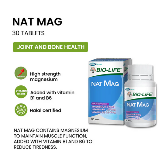 BiO-LiFE Nat Mag 30 tablets (EXPIRY DATE APR 2027)