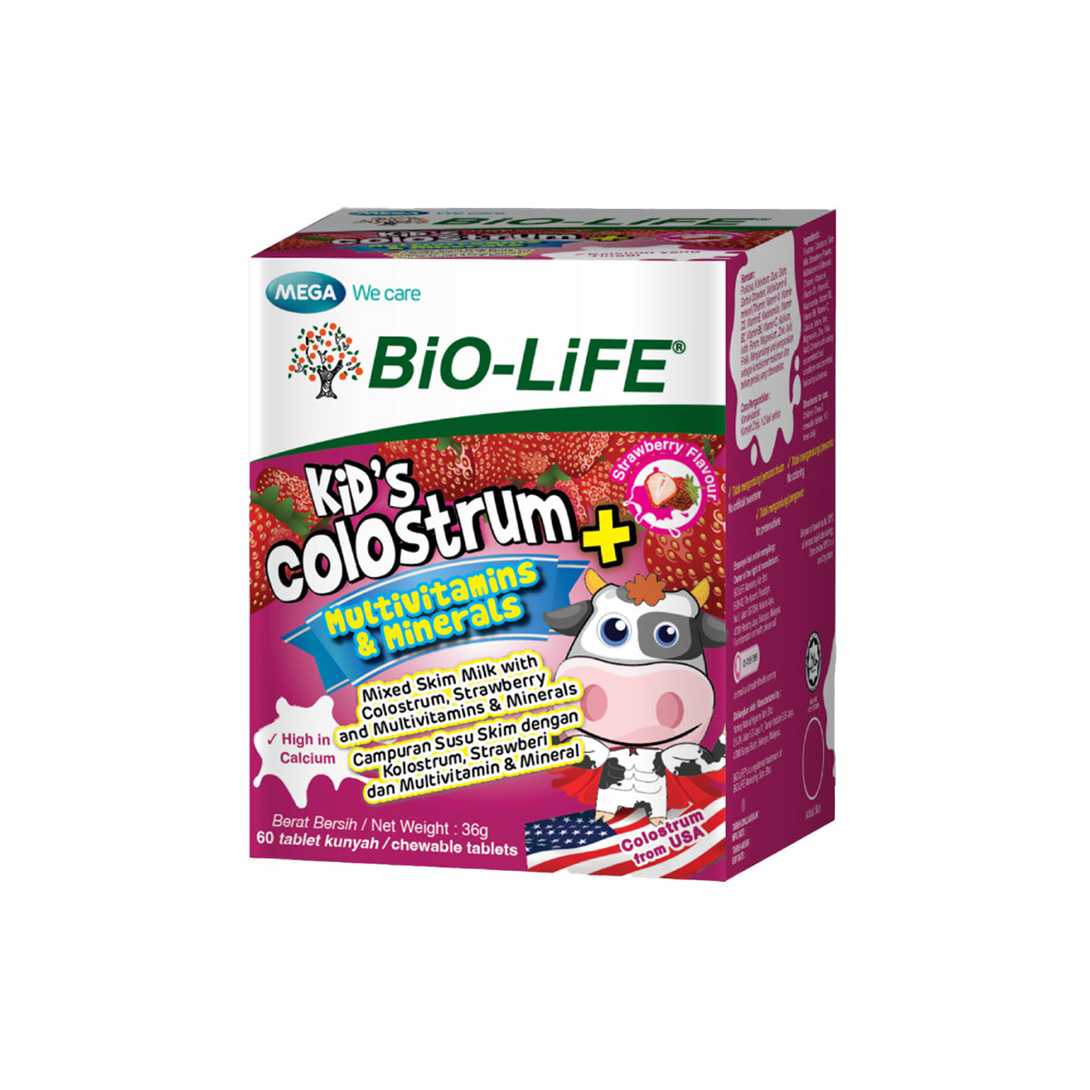 BiO-LiFE Kid’s Colostrum + Multivitamins & Minerals [ 60 chewable tablets ]