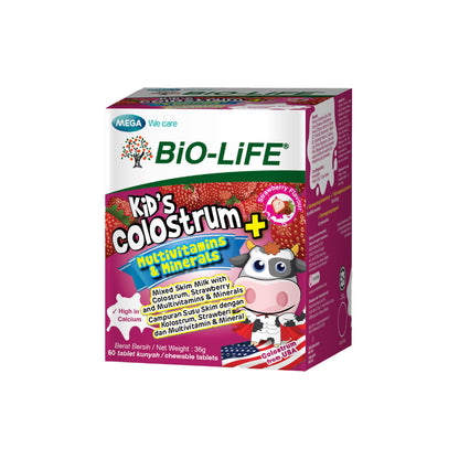 BiO-LiFE Kid’s Colostrum + Multivitamins & Minerals [ 60 chewable tablets ]