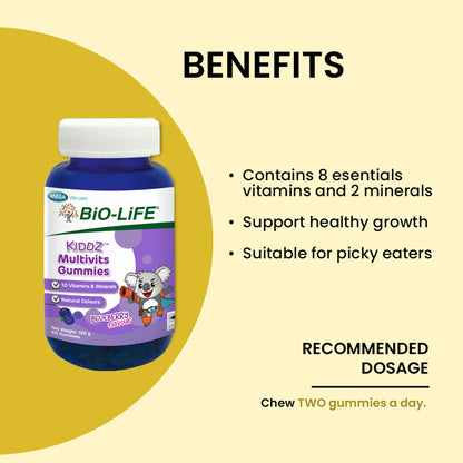 BiO-LiFE Kiddz Multivits Gummies [ 60 gummies ]