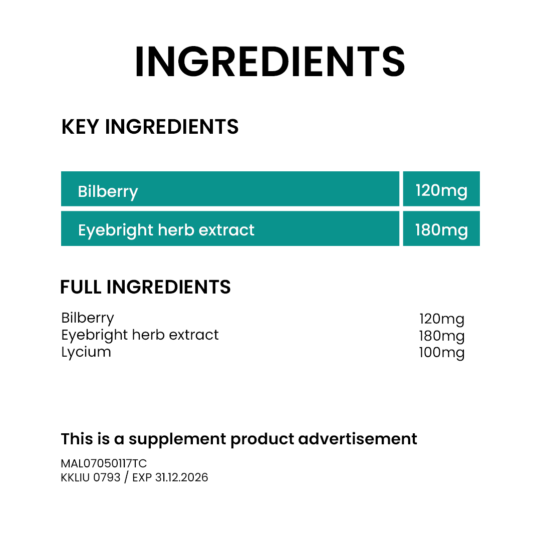 BiO-LiFE Bilberry & Eyebright Complex [ 2 x 30 capsules ]