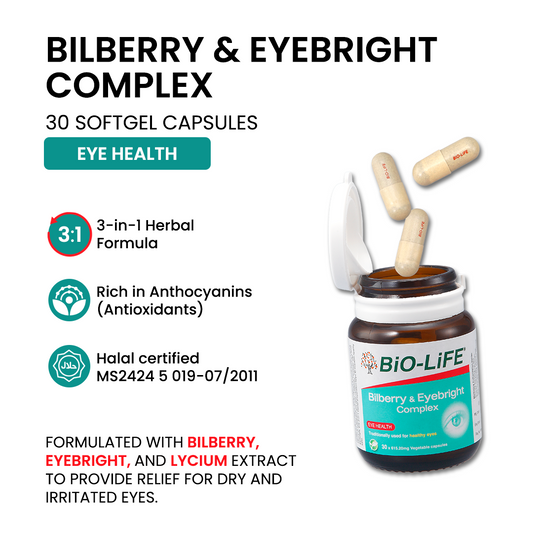 BiO-LiFE Bilberry & Eyebright Complex [ 30 capsules ]