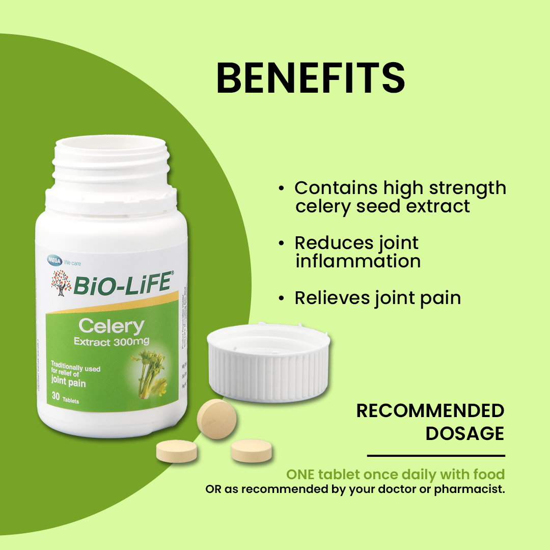 BiO-LiFE Celery Extract 300mg [ 2 x 100 tablets ]