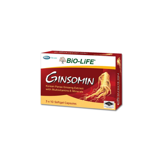BiO-LiFE Ginsomin Korean Panax Ginseng Extract With Multivitamins with Minerals [ 30 capsules ]