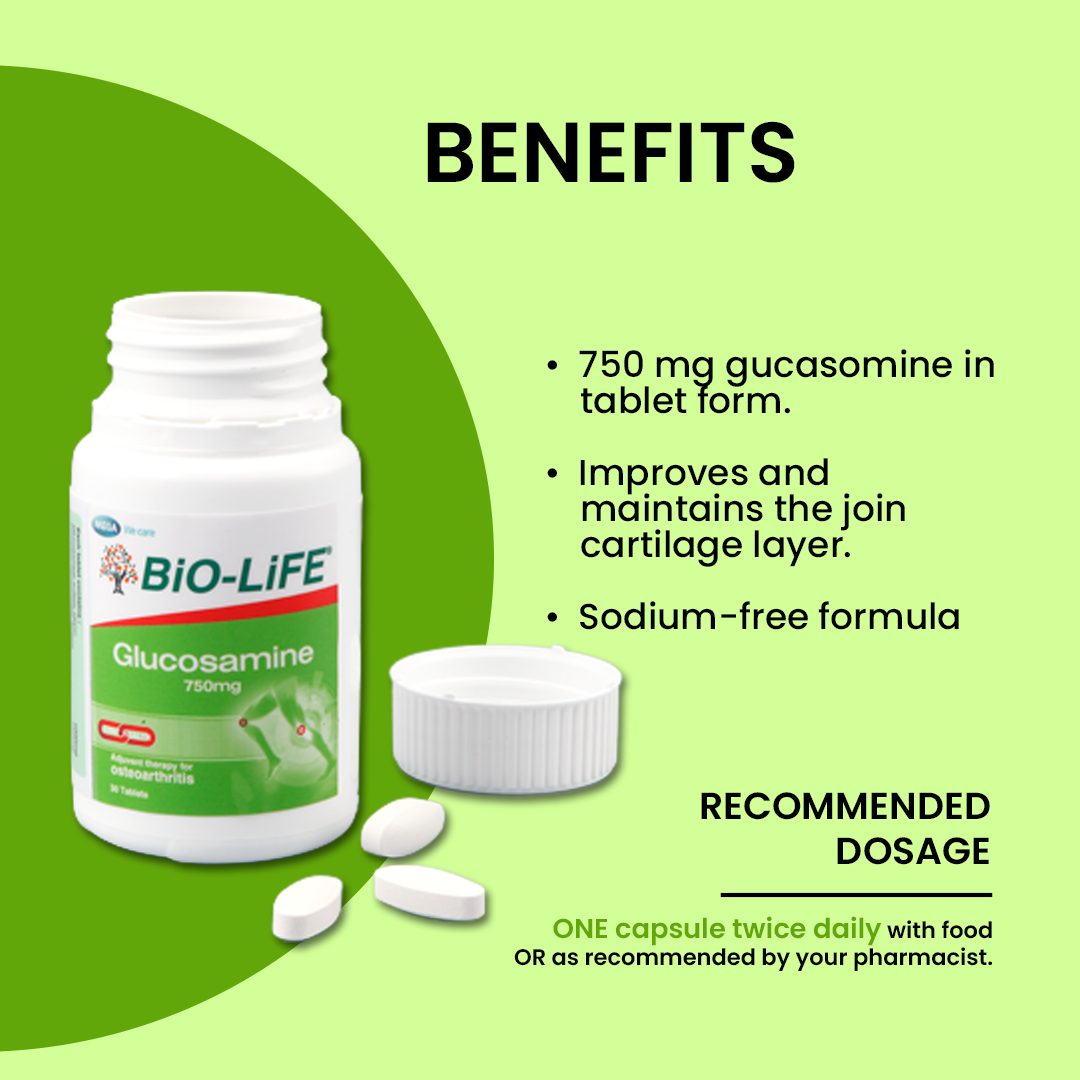 BiO-LiFE Glucosamine 750mg [ 30 tablets ]