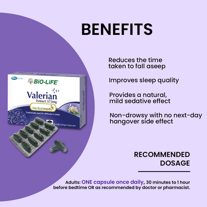 BiO-LiFE Herbalmeds Valerian [ 30 capsules ]