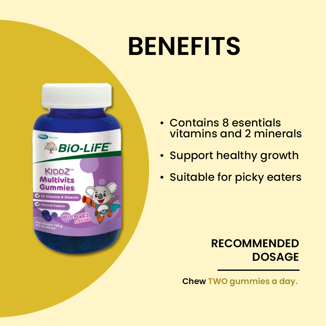 BiO-LiFE Kiddz Multivits Gummies [ 60 gummies ]