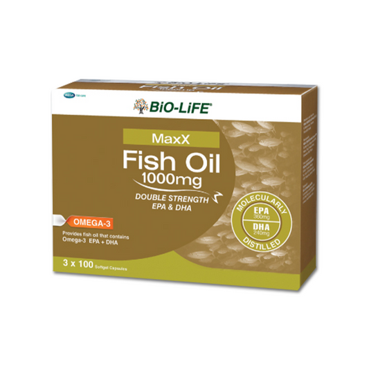 BiO-LiFE Maxx Fish Oil 1000mg (Double Strength Omega-3 EPA & DHA)