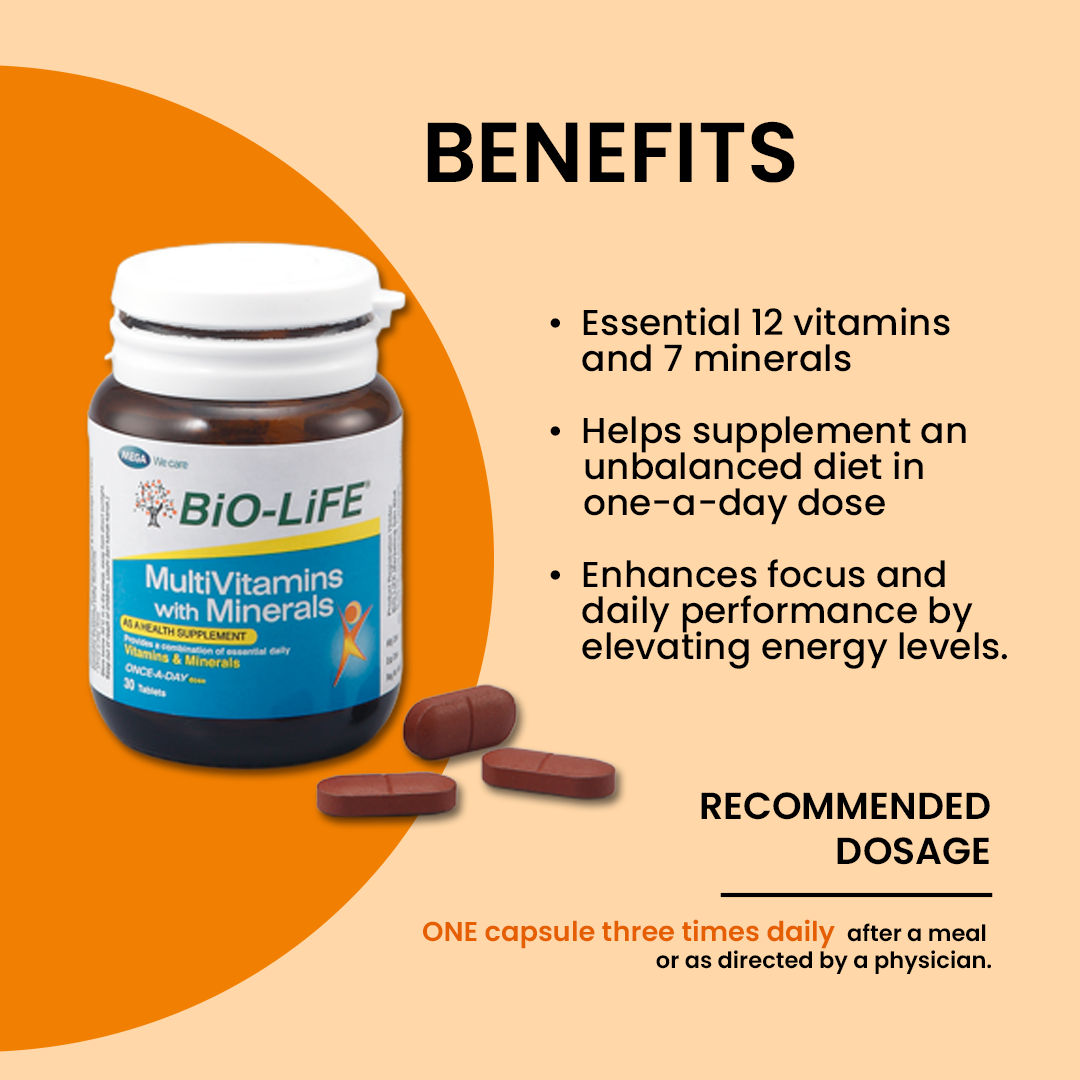 BiO-LiFE Multivitamins with Minerals [ 2 x 100 tablets ]