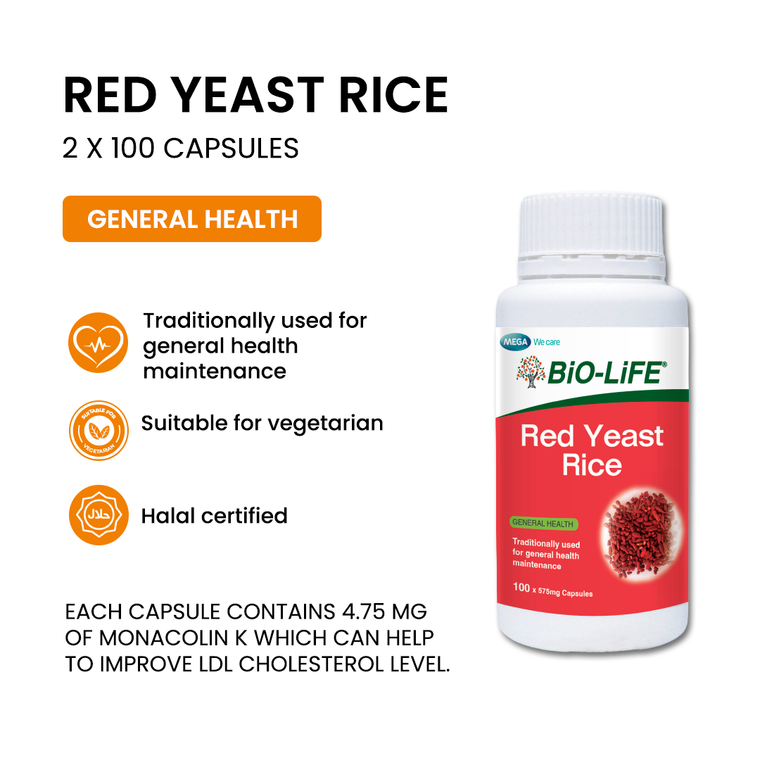 BiO-LiFE Red Yeast Rice [ 2 x 100 capsules ]