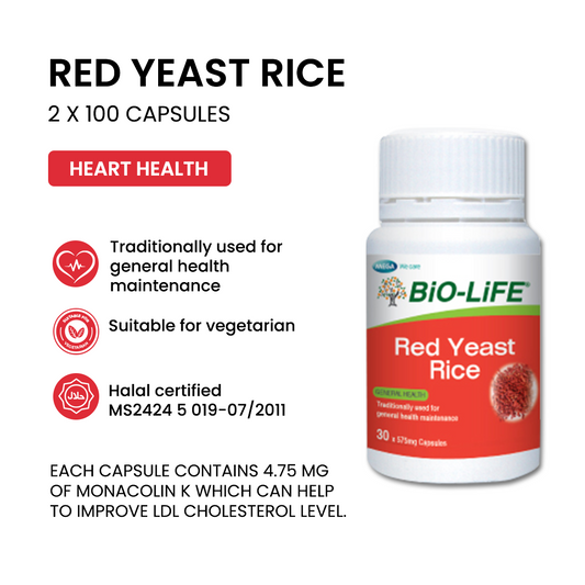 BiO-LiFE Red Yeast Rice [ 2 x 100 capsules ]