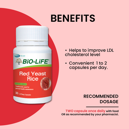 BiO-LiFE Red Yeast Rice [ 2 x 100 capsules ]