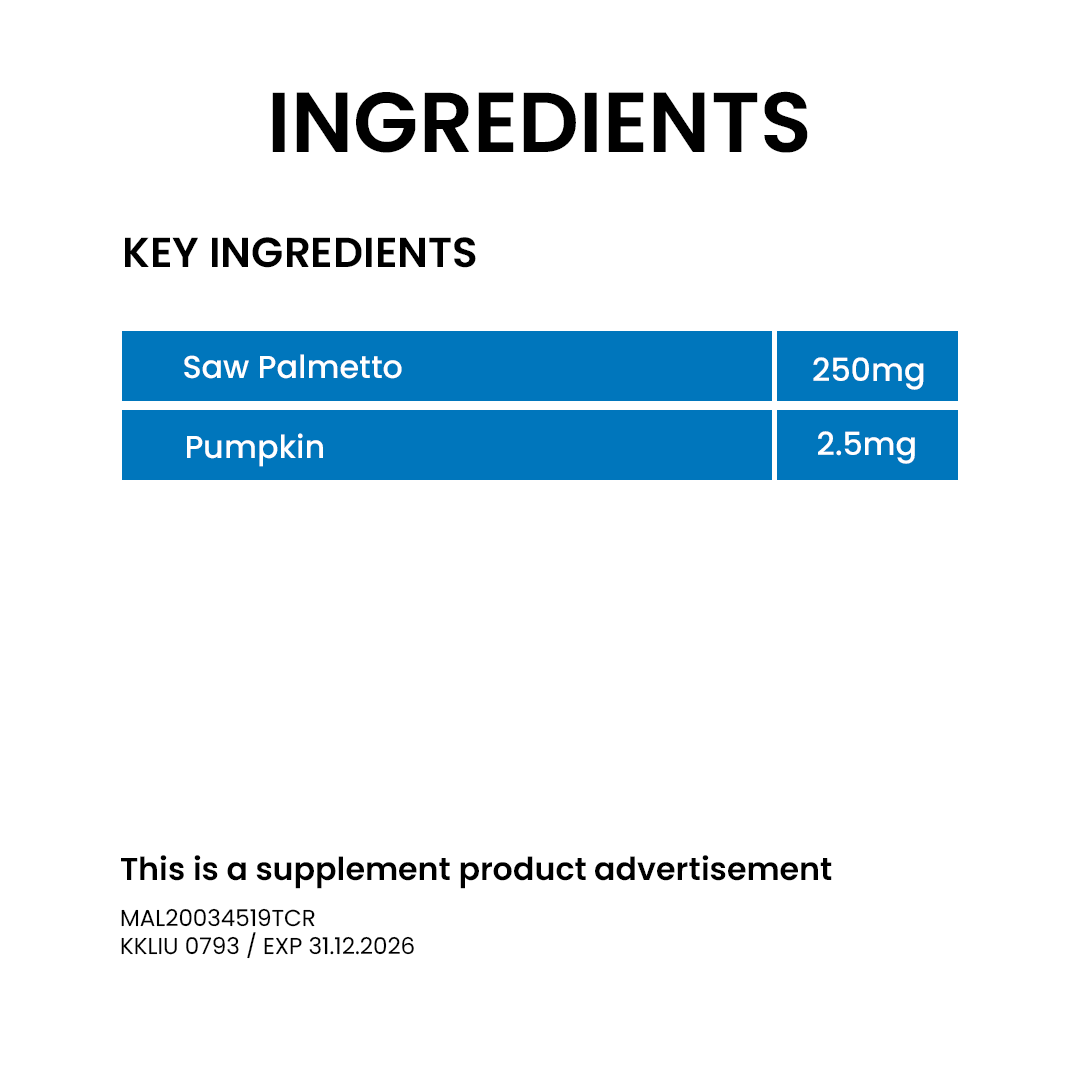 BiO-LiFE Saw Palmetto & Pumpkin Seed [ 2 x 100 tablets + 30 tablets ]