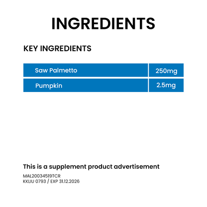 BiO-LiFE Saw Palmetto & Pumpkin Seed [ 2 x 100 tablets + 30 tablets ]