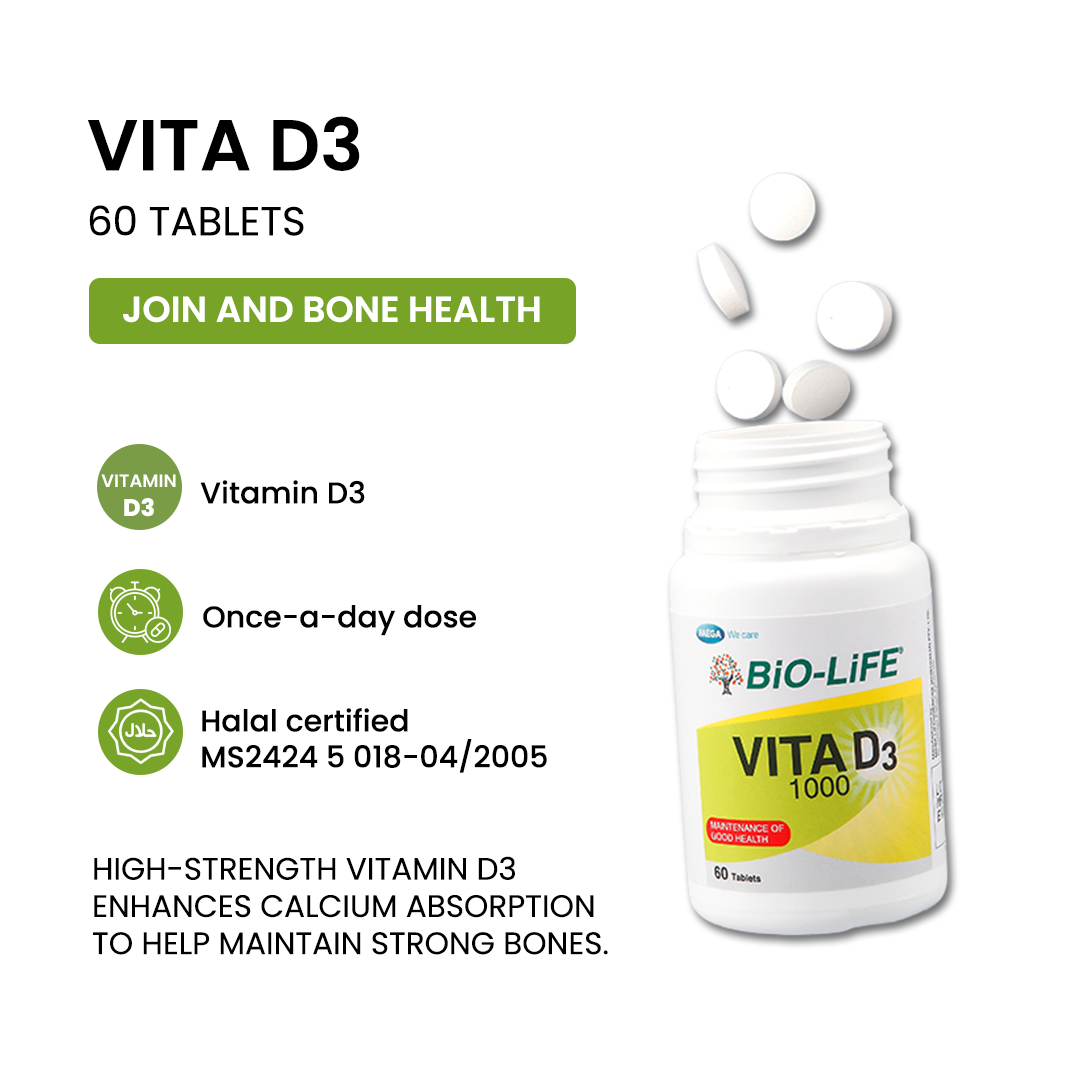 BiO-LiFE Vita D3 1000 [ 60 tablets ]