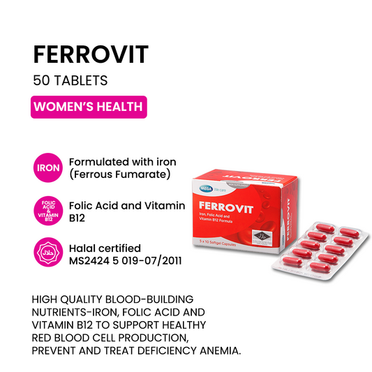 MEGA WE CARE Ferrovit [ 5 x 10 tablets ]