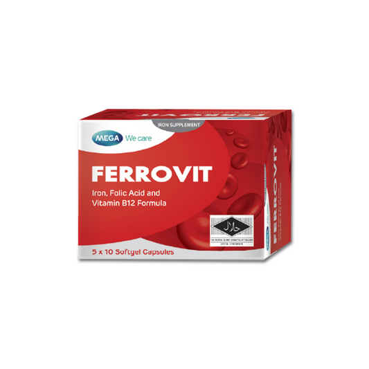 MEGA WE CARE Ferrovit [ 5 x 10 tablets ]