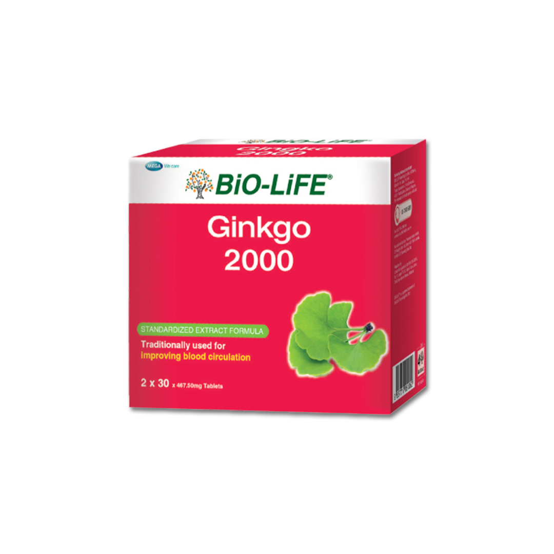 BiO-LiFE Ginkgo 2000 [ 2 x 30 tablets ]