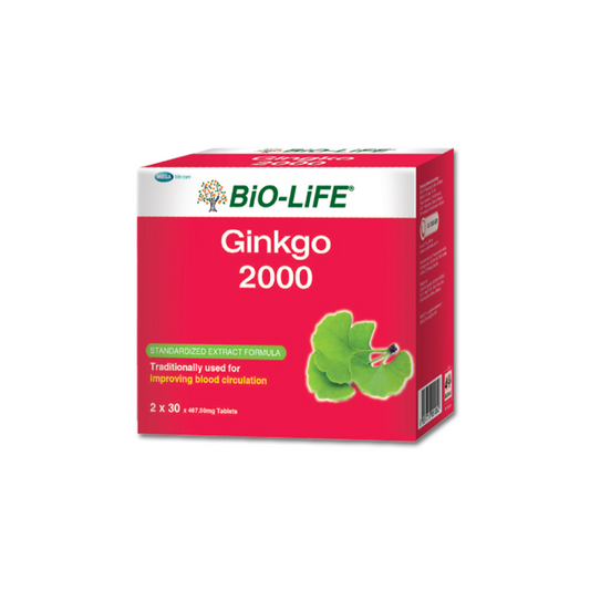 BiO-LiFE Ginkgo 2000 [ 2 x 30 tablets ]