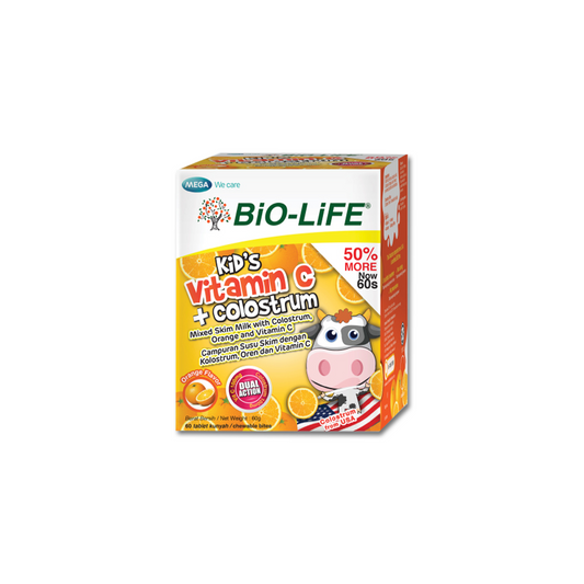 BiO-LiFE Kid’s Vitamin C + Colostrum [ 60 chewable tablets ]