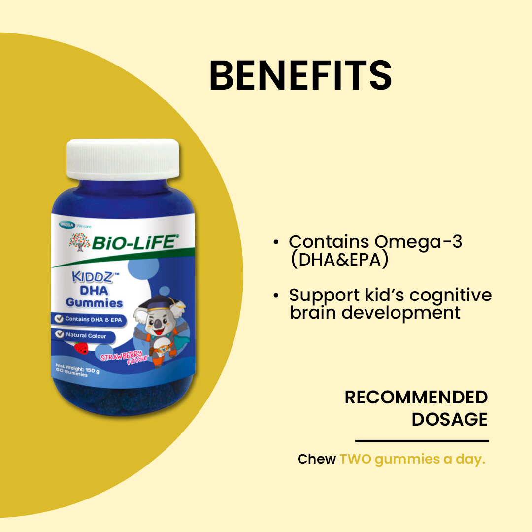 BiO-LiFE Kiddz DHA Gummies [ 60 gummies ]