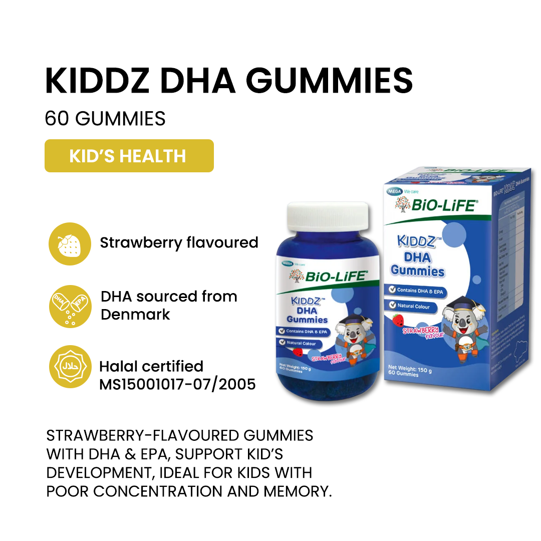 BiO-LiFE Kiddz DHA Gummies [ 60 gummies ]