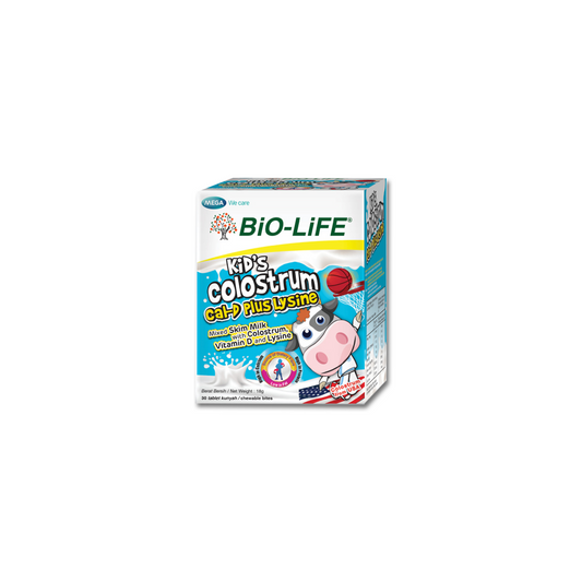 BiO-LiFE Kid’s Colostrum Cal-D Plus Lysine [ 30 chewable tablets ]