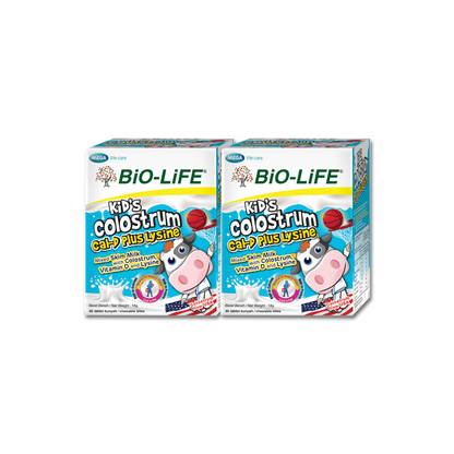 BiO-LiFE Kid’s Colostrum Cal-D Plus Lysine [ 2 x 30 chewable tablets ]