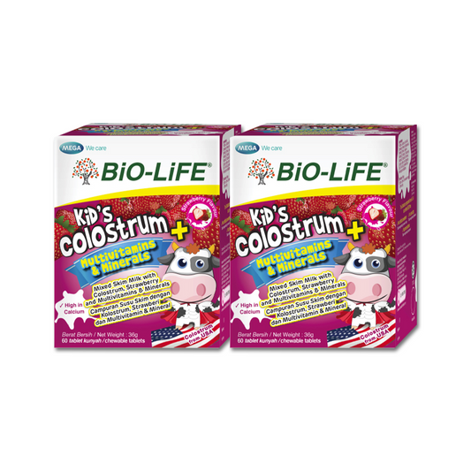 BiO-LiFE Kid’s Colostrum + Multivitamins & Minerals [ 2 x 60 chewable tablets ]