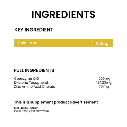 BiO-LiFE Kid’s Colostrum + Multivitamins & Minerals [ 2 x 60 chewable tablets ]